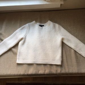 Cropped White Sweater